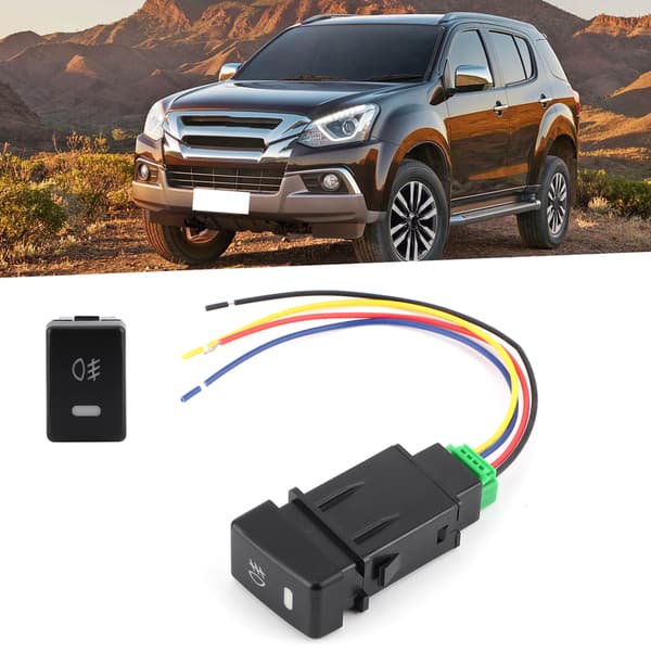 Bil Front Tåkelysbryter Knapp med Tilkoblingskabel Passer for ISUZU MUX DMAX