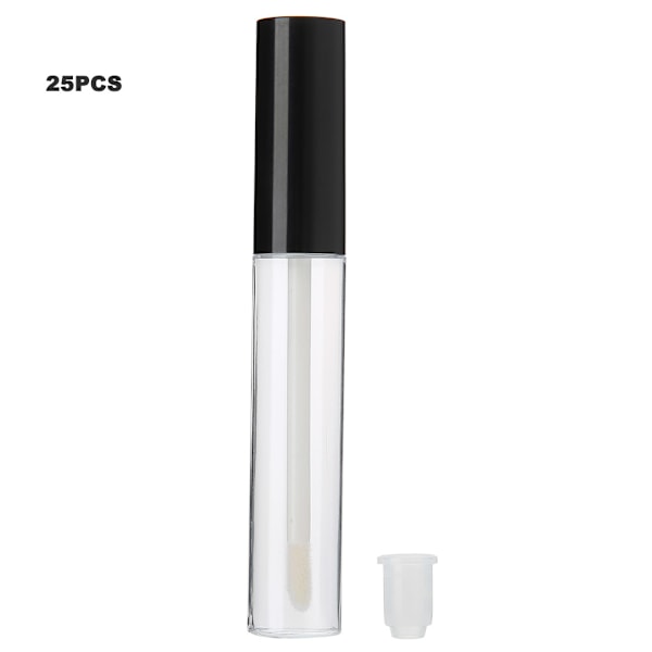 25 st 10 ml transparenta tomma läppglansrör DIY läppbalsamflaska behållare kosmetiska tillbehör