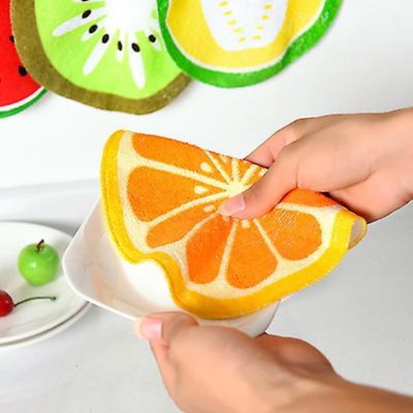 Hängande Frukt Handduksfodral: 4 st Söta Handdukar Kök Rengöringsdukar Absorberande Handduk Hängande Badhandduk för Hemmet 20cm