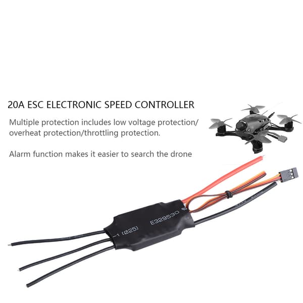 EMAX BLHELI Series 20A ESC Elektronisk Hastighedsregulator med BEC til Quadcopter (20A)