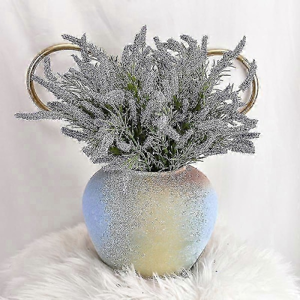 Kunstig Blomst Falmebestandig UV-resistent Lilla Ingen Beskæring Lavendel Imitationsblomst Boligindretning