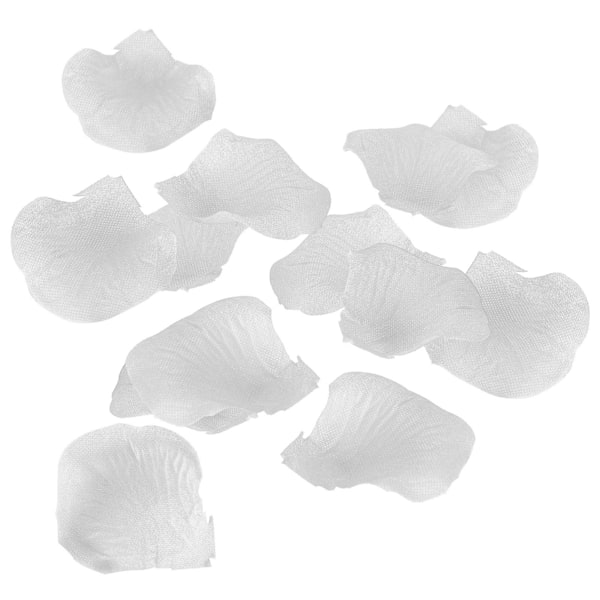 8 poser 120 stk/pose kunstige kronblader NonWoven falske kronblader familie bryllupsfest dekorasjoner (hvit)