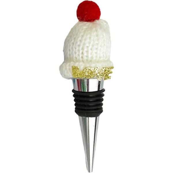 Julemandshue Vinprop, 2,4 * 10 cm Legering Jule Vin Gemme Flaskeprop, Dekorative Flaskepropper