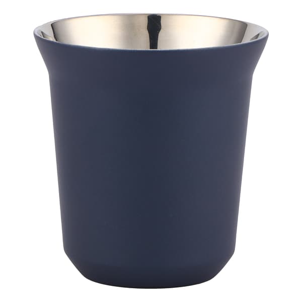 Kaffekop i rustfrit stål Dobbeltvægget isoleret kapselkop til hjemmekaffebar Mørkeblå 160 ml