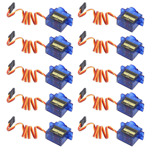 10 stk. Servomotor Fastvinget Flymodell Fjernkontroll DIY Server Driver Modul SG90