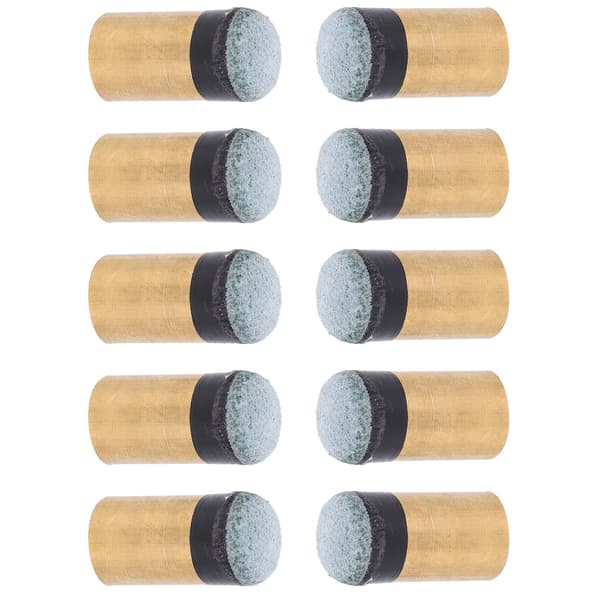 10 stk. Billard Snooker Pool Kø Pole Tip Udskiftningsdele Skrue Kobber PU Læder (10MM)