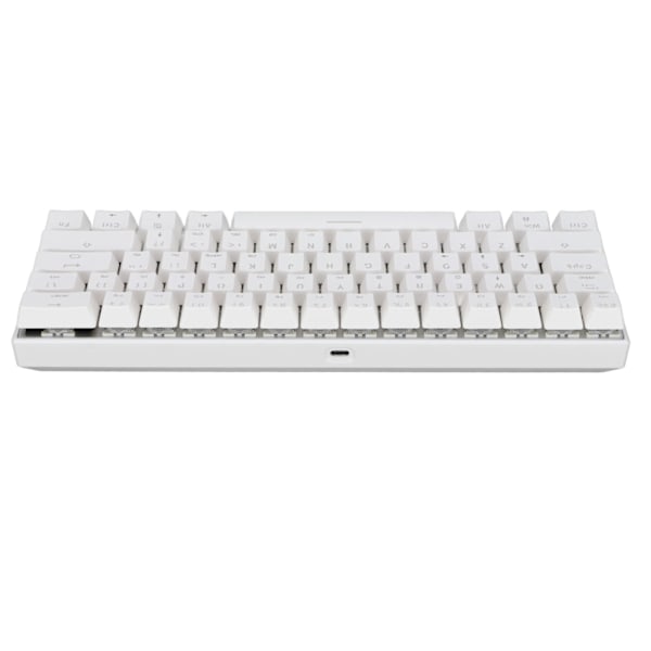 Mekanisk tangentbord 61 tangenter RGB bakgrundsbelyst USB-kabelansluten dubbelläge stor kapacitet mekaniskt spelande tangentbord vit röd axel