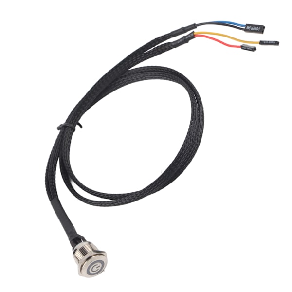 Stationær computer Værtsomskifter Kabel Metalknap Metal LED Power-knapBlå