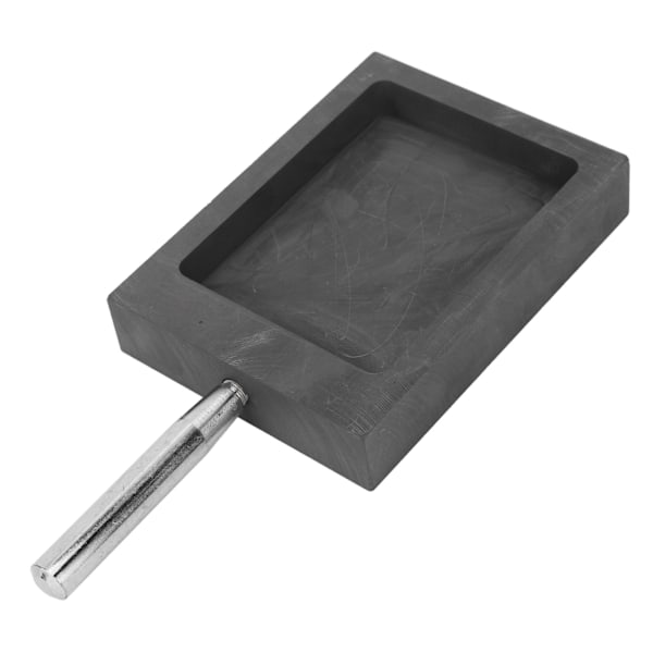Grafittstøpeform Metall Ingot Form Digel med håndtak for smelting av raffinering Gull Sølv Kobber 4,13 X 3,15 X 0,59 tommer