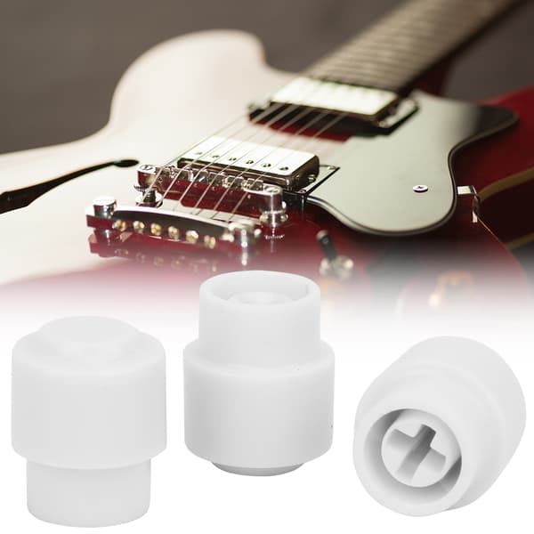 10 STK Pickup Switch Tip Cap Knott Elektrisk Gitar Del Tilbehør Knott Cap Hvit