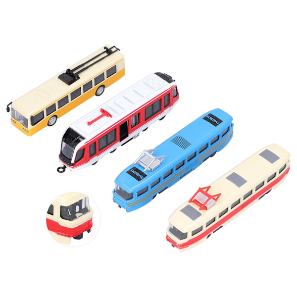 Højhastighedstog Bus Model PullBack Køretøjssamling Model Legetøj til Børn (En Gruppe)