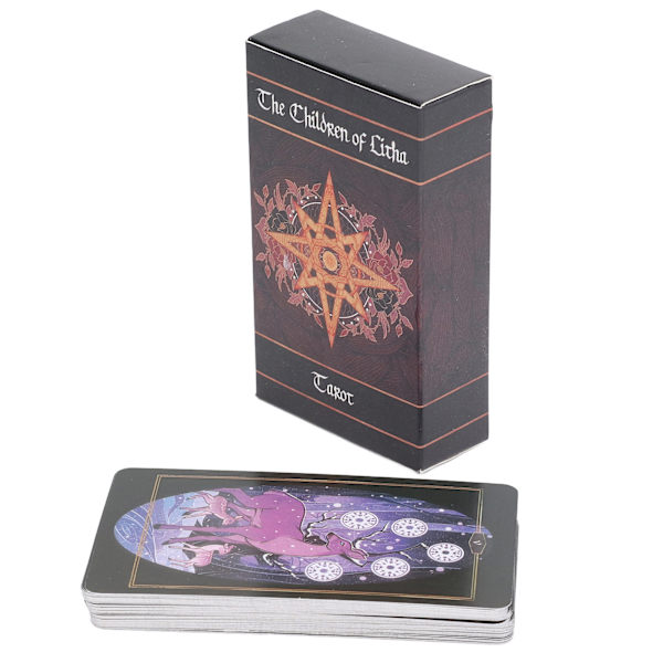 Barn av Litha Tarot-kort Konstpapper 78 Spådomslekar Spådom Lyckoberättelser Leksaker för Vänner Fest