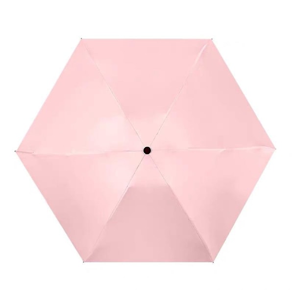 Lätt Bärbar Mini Kompakt Reseparasoll - Vit, Rosa