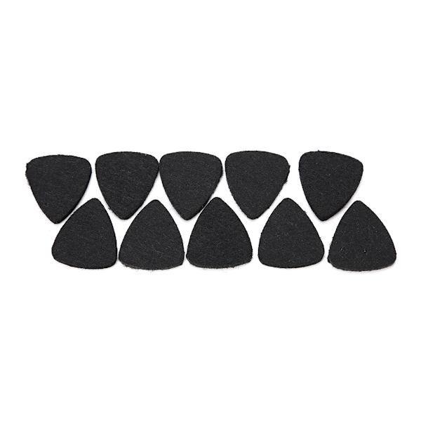 Högkvalitativa 10-pack Plektrum av Ullfilt för Gitarr Ukulele (Svart)