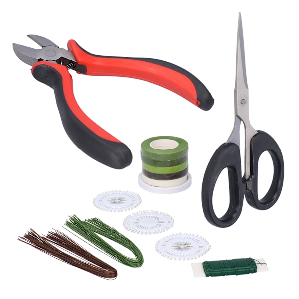 14 osainen DIY kukkatyökalusarja, teippi, maaliraita, kukka-asetelmatyökalu