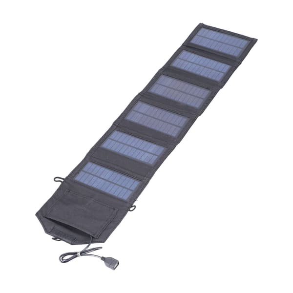 Sammenleggbart solcellepanel Krystallinsk silisium Bærbar lader 10.5W 5-6V med USB-grensesnitt