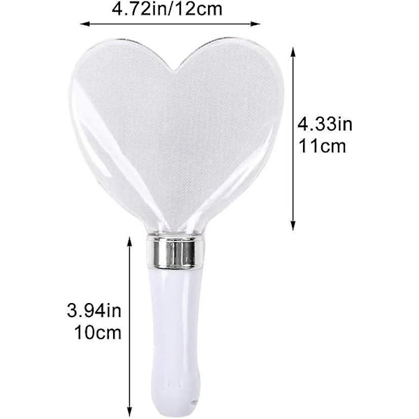 LED-hjertelysstav med 15 farger for konserter, bryllup og fester - Batteridrevet glødepinne for mørke omgivelser
