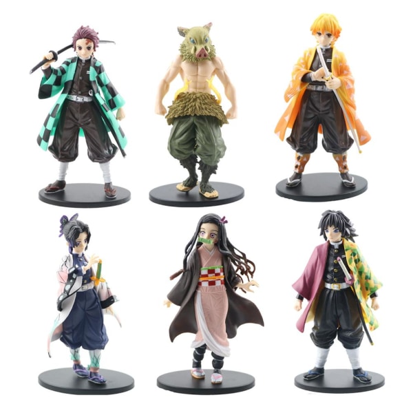 6-pack anime PVC-staty docka figurer prydnader Anime Collection modell leksak för sovrum sängen vardagsrum