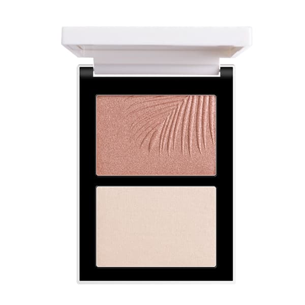 2-färgad highlighterpuder ansiktskontur bronzer rouge ljusare smink #4