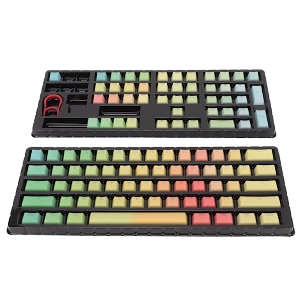 Keycaps PBT Translucent Sublimering Regnbue Gradient Mekanisk 108 Keycaps for 108/87/61 Key Keyboard Universal