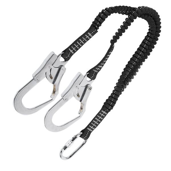 Double Steel Large Hook Elastinen String Koukku Turvavyö Erittäin kestävä kulutusta kestävä