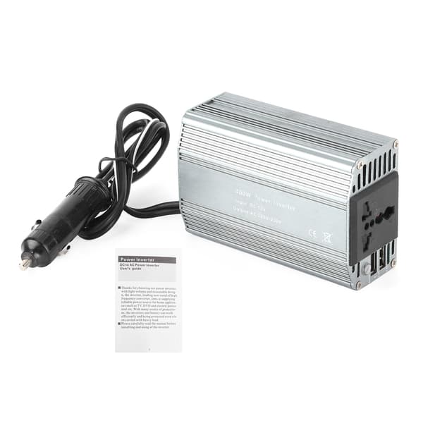 400W Bil Strømomformer DC12V til AC220V Dobbelt USB-ladeport med Indikatorlys