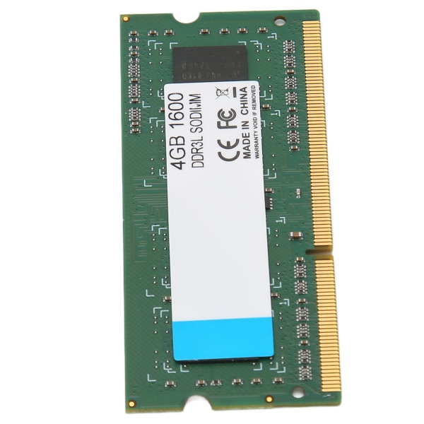 DDR3L SODIMM 1600MHz RAM 64Bits Bredde 204Pin Dataforbindelse Plug and Play 1600MHz RAM til Laptop 4GB