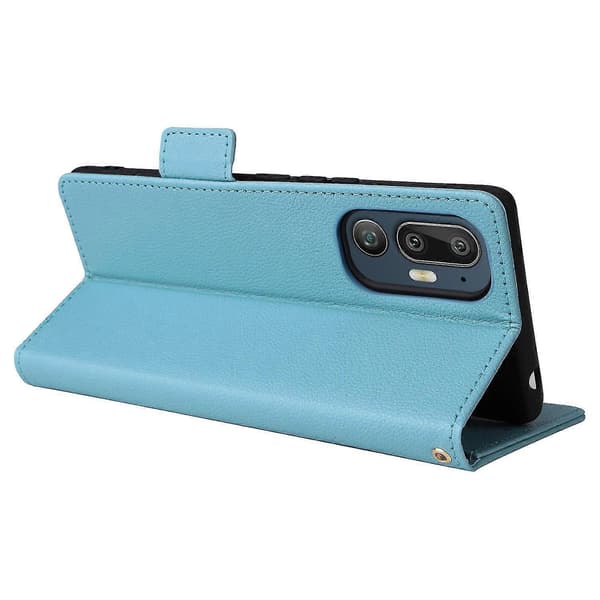 Phone Case for HTC U24 Pro 5G Leather Case Light blue Light blue HTC U24 Pro 5G
