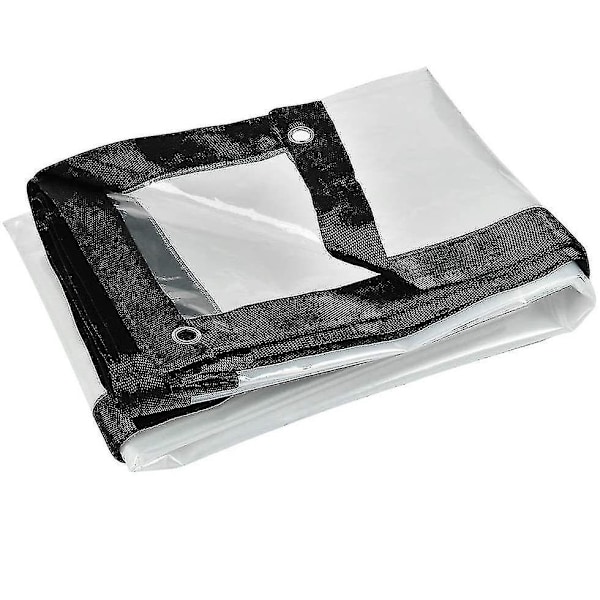 Vandtæt presenning med øjer, transparent, foldbar (2*3M)