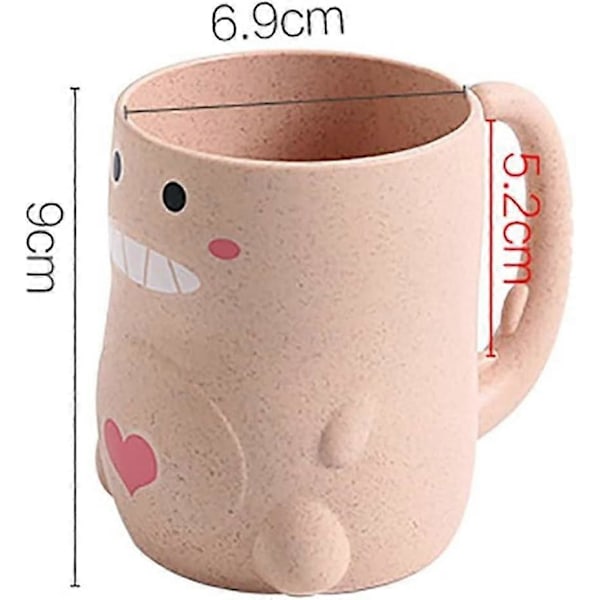 Badrumsmugg, 1 st Söt Tandborstmugg Hem Badrumsmugg Mjölkmugg Bad Kreativ Munspänne
