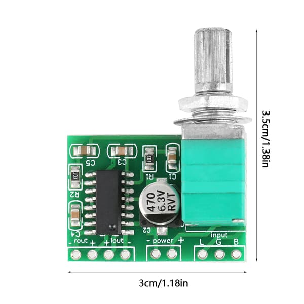 4 stk. PAM8403 Mini DC 5V Digital Audioforstærker Effektforstærker Modulkort med Potentiometer