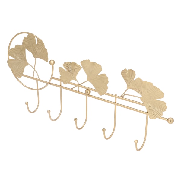 Væg knagerække Ginkgo Leaf Design Enkel Elegant stil Bred anvendelse Vægmonteret knagerække til tøj Hat Keys