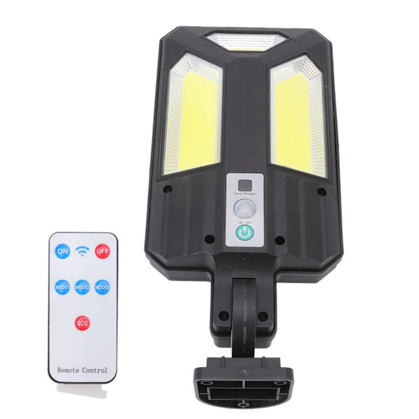 Solar Vägglampa IP65 Vattentät 3000LM 2400MAH Batteri Rörelsesensor Utomhuslampa för Pathway Garden