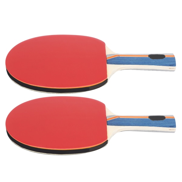 2 STK Bordtennisracketer omvendte gummipadler med 3 pingpongballer (tilfeldig farge)