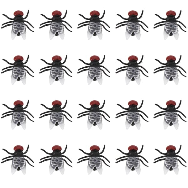 20 stk. Plastik Simulerede Fluer Legetøj Halloween Fest Joke Fluer Model Legetøj Tilbehør Sæt Fluer