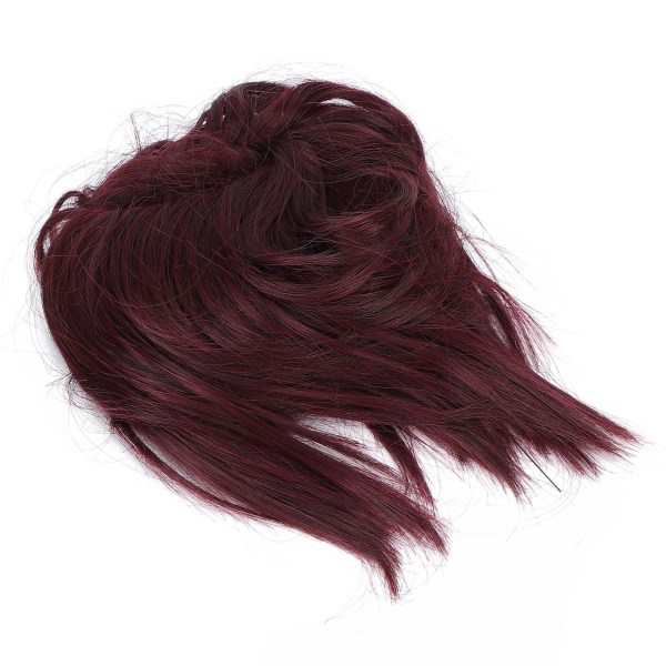 Smutsigt bullhårstycke för kvinnor Fashionabla updo hästsvans syntetiskt hårstycke för dejtingdansfest (Q17Wine#)