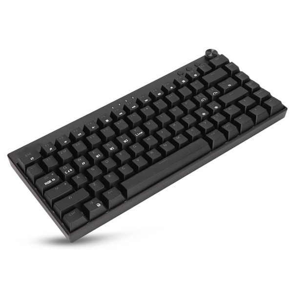 Mekanisk tangentbord 82 tangenter RGB-bakgrundsbelysning 3 anslutningslägen Ergonomisk design Spel tangentbord för kontor Blå brytare