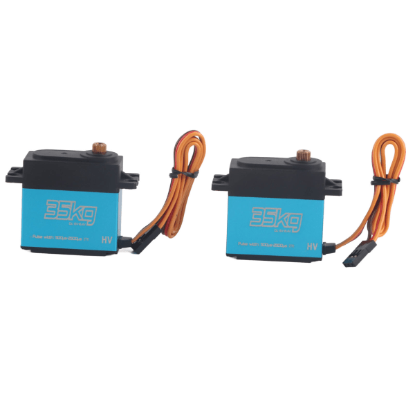 2st 35KG Coreless Motor Digital Servo Full Metal Gear Servo Vattentät för 1/8 1/10 RC-bil