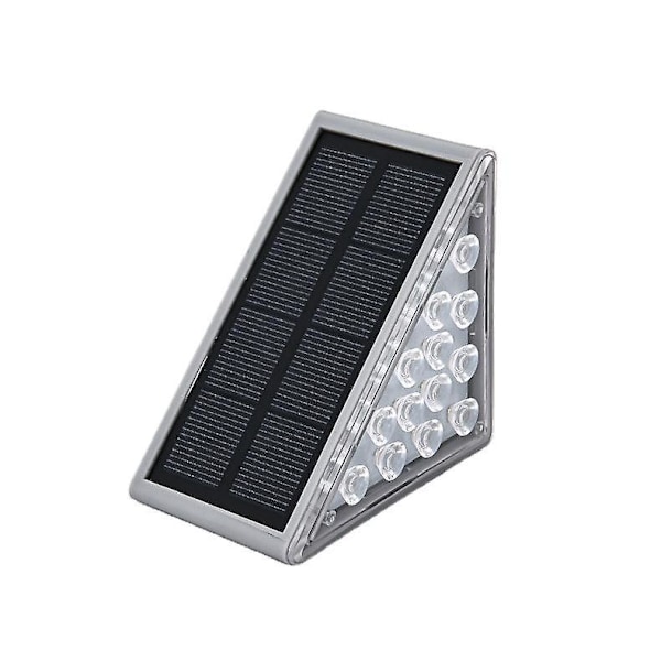 Solcelled Vanntette LED Trappetrinnlys - Varmt Hvit Utendørs Dekkbelysning for Patio, Hage, Gangveier