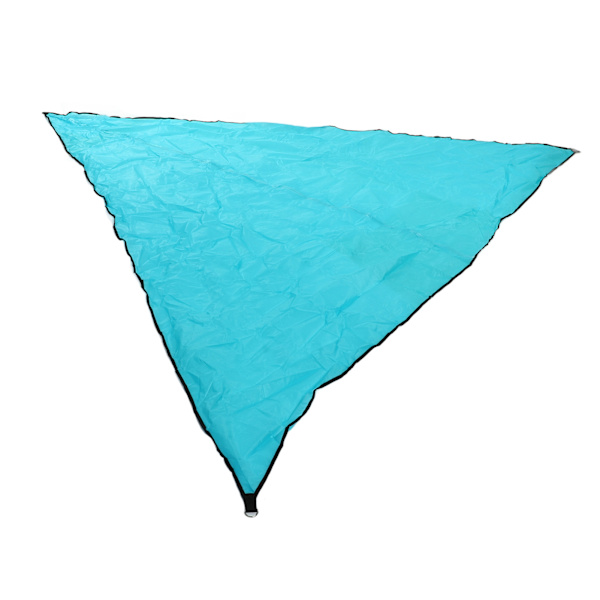 Canopy Canvas Rostfritt Stål 4x4x4m Triangel Baldakin med 3 Rep för Gård Gräslöv Trädgård Blå