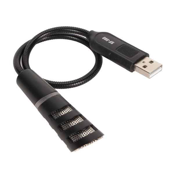 Mini USB-mikrofon brusreducering enknapps tyst design drivrutinsfri USB-svanhalsmikrofon för bärbar dator stationär dator