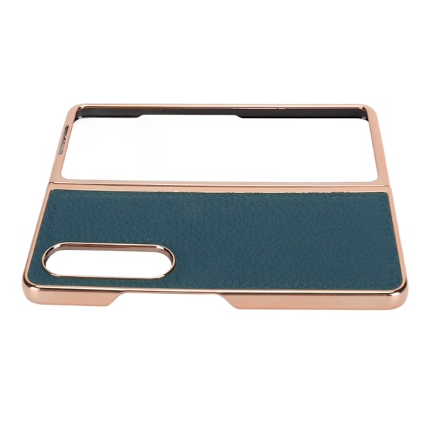 Fällbar telefonfodral för Samsung Galaxy Z Fold 4 Nano elektropläterat läder stjärnmönster Anti Scratch telefonskyddsfodral Blå