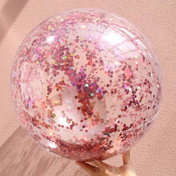 2 Klara Vattenbollar Uppblåsbara Leksaksbollar för Vuxna Barn Pojkar Flickor Fest Pool Sommarbadboll - 40cm / 16 tum