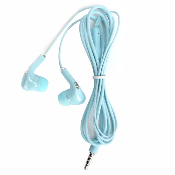 Wired Sport Earphone 3.5mm Universal HiFi Music Bass Earbud Headphone with MicrophoneBlue