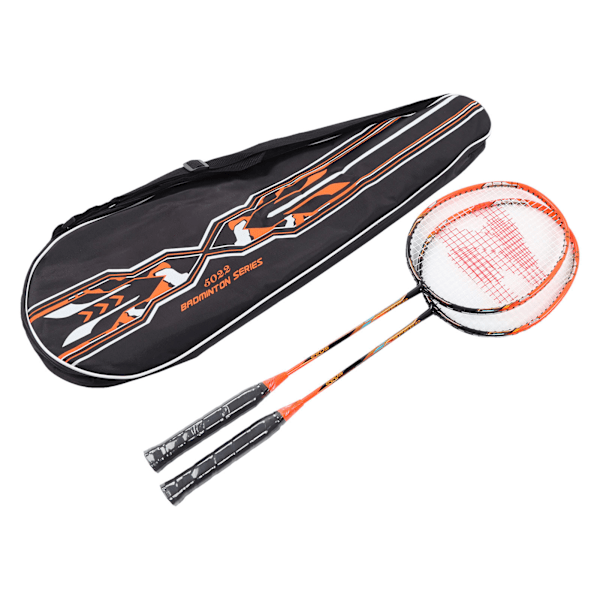1 par badmintonracket i kolfiberlegering - integrerade badmintonracketar med förvaringsväska för träning och tävling