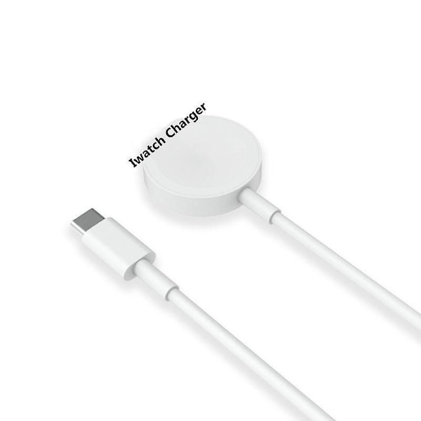 6ft USB Magnetisk Laddningskabel - Vit | Allt-i-ett-laddningsbas