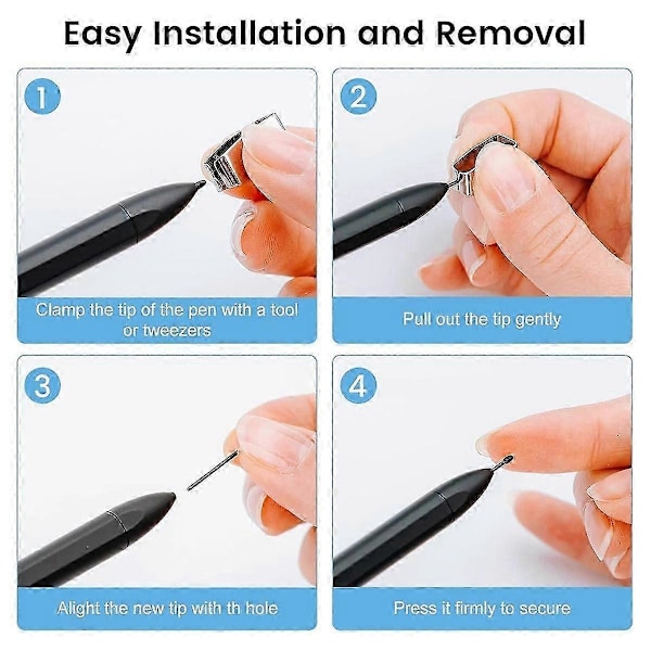 10 stk. Stylus Penne-tupper kompatible med Remarkable 2, kompatible med Marker 1/2 Stylus Marker Pen Plus, Sensitive & Tilt Press