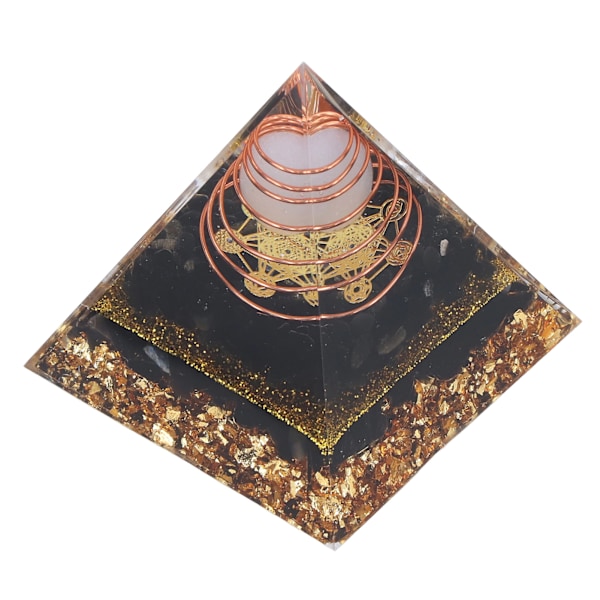 Orgone Pyramid Dekorativ Balanserande Energi Power Sten Pyramid Ornament för Yoga Meditation Sovrum