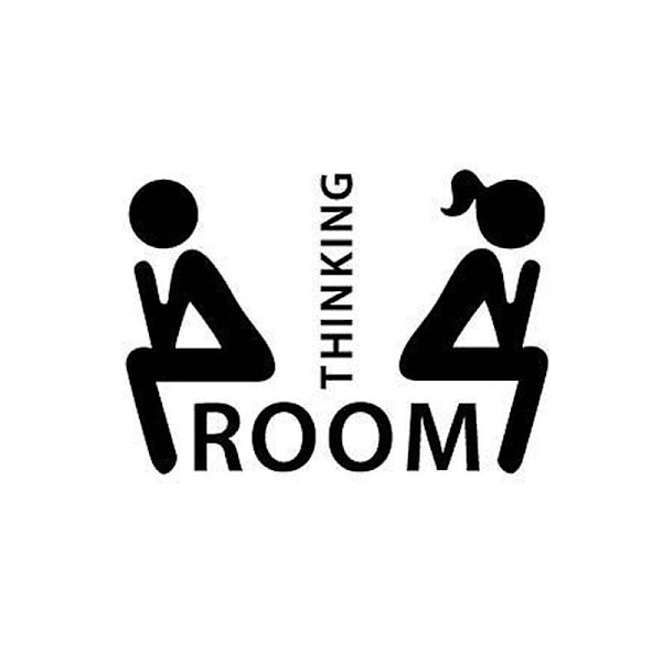 10*7cm Klistermärke - Väggmålning - Toalett - Handfat - Badrum - WC - Underhållande Rolig Badrumsdörr - Heminredning Liten Toalettskylt Avtagbara Väggdekaler