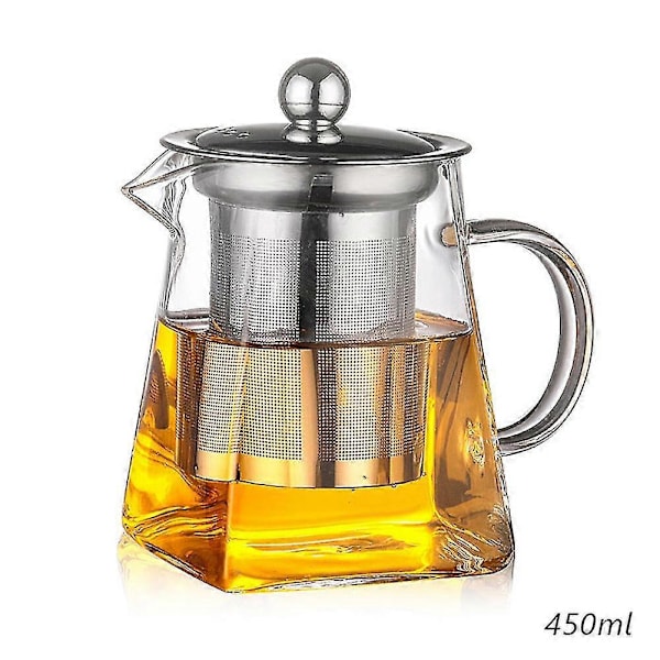 Glastekande Sæt Varmebestandig Eksplosionssikker Tekande Til Kaffebrygning 450ml